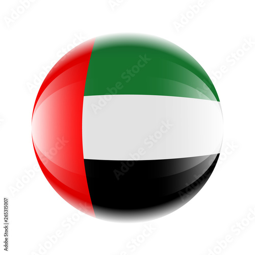 Free Download United Arab Emirates flag icon in the form of a ball. Vector eps 10 - GFXLoad