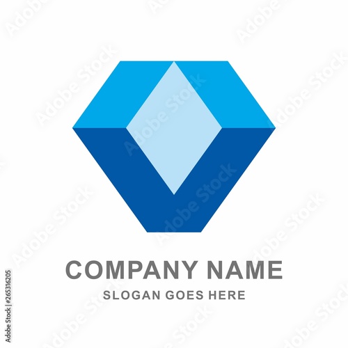 Geometric Diamond Crystal Jewelry Fashion Accessories Business Company Stock Vector Logo Design Template