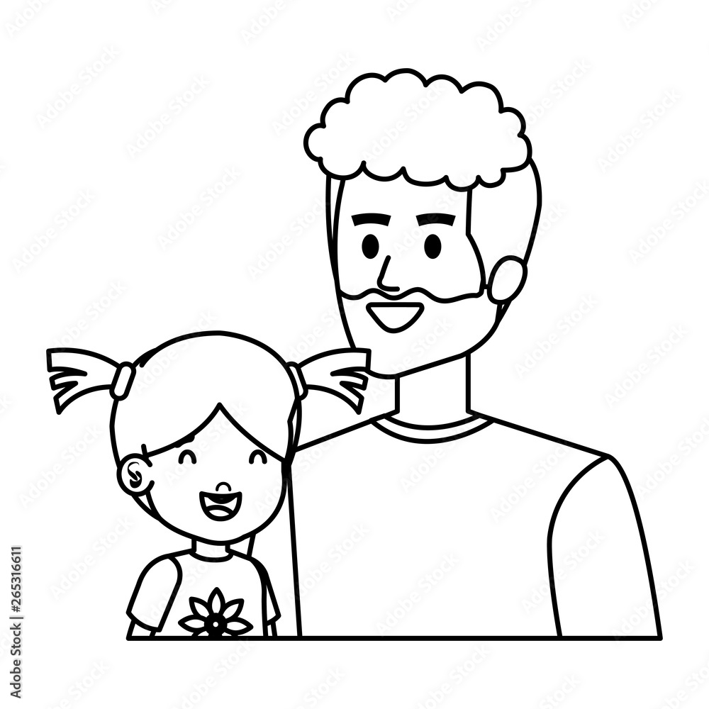father with daughter characters father with daughter characters