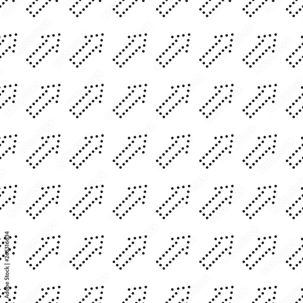 Arrows seamless pattern. Sketch design symbols. Black and white vector illustration. Arrows seamless pattern. Sketch design symbols. Black and white vector illustration.