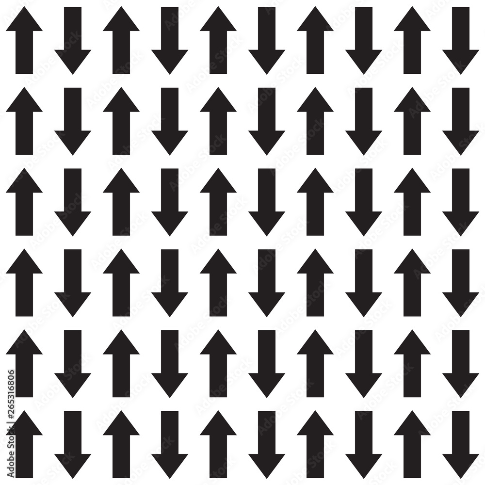 Arrows seamless pattern. Sketch design symbols. Black and white vector illustration. Arrows seamless pattern. Sketch design symbols. Black and white vector illustration.