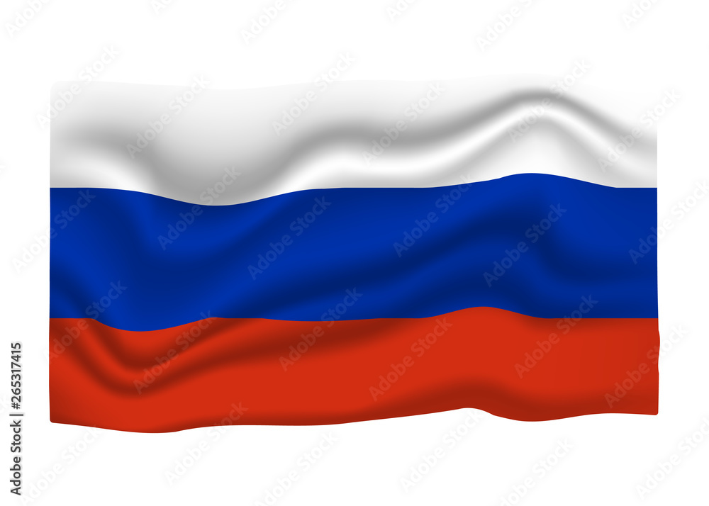 Russia Flag Icon. National Flag Banner. Cartoon Vector illustration Russia Flag Icon. National Flag Banner. Cartoon Vector illustration