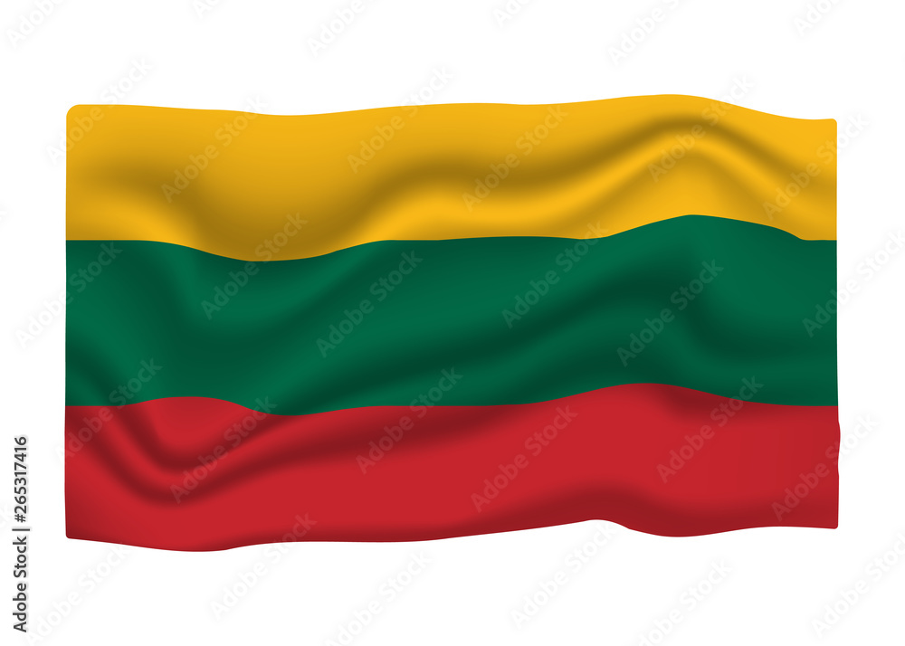 Lithuania Flag Icon. National Flag Banner. Cartoon Vector illustration Lithuania Flag Icon. National Flag Banner. Cartoon Vector illustration