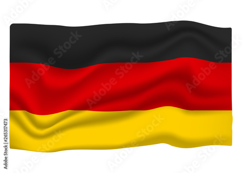 Germany Flag Icon. National Flag Banner. Cartoon Vector illustration