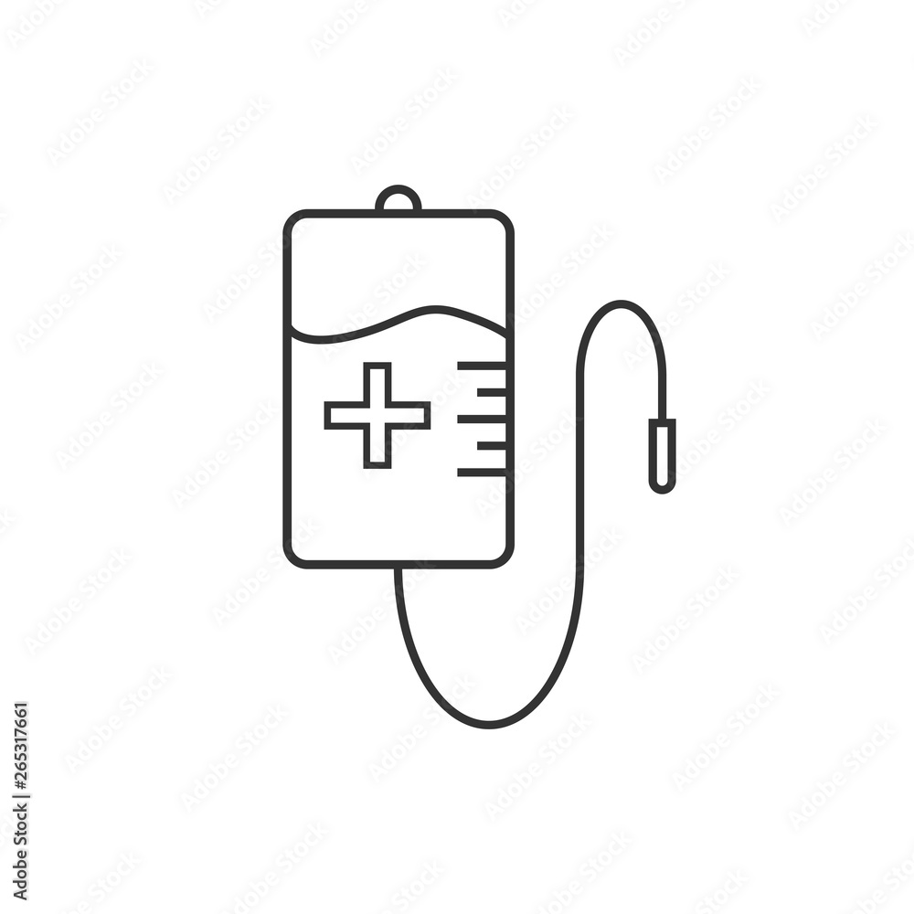 Blood bag icon. Vector illustration, flat design. Blood bag icon. Vector illustration, flat design.