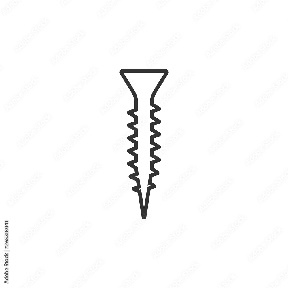 Hardware, screw icon. Vector illustration, flat design. Hardware, screw icon. Vector illustration, flat design.