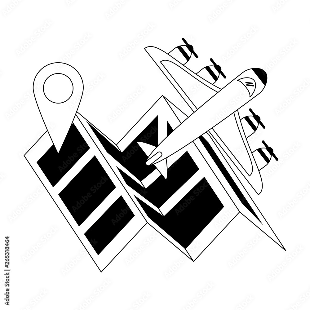 Delivery and logistics in black and white Delivery and logistics in black and white