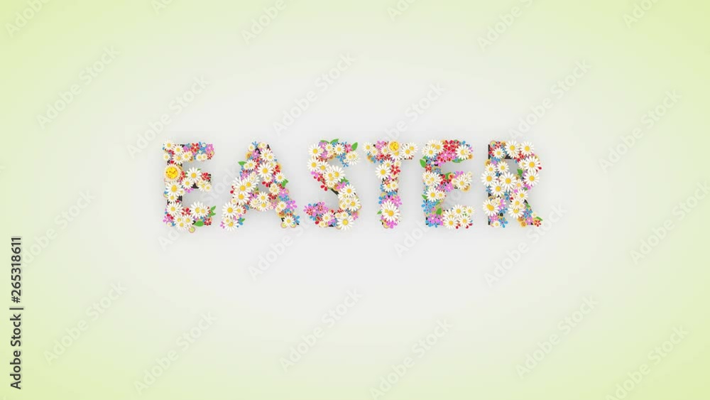 Easter floral text background animation Easter floral text background animation