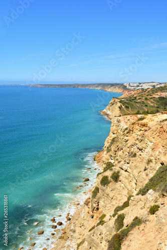 seascape of the Fortress Almadena o Boca del Rio, Algarve, Portugal