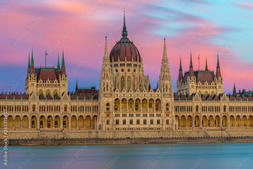 Hungarian Parliament, City Center of Budapest, Hungary, Europe