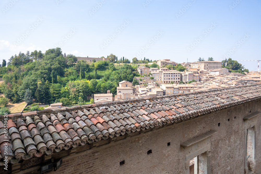 panoramic view at Palazzo Ducale Urbino Marche Italy