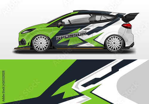 Car wrap decal design vector. Graphic abstract background kit designs for vehicle  race car  rally  livery 