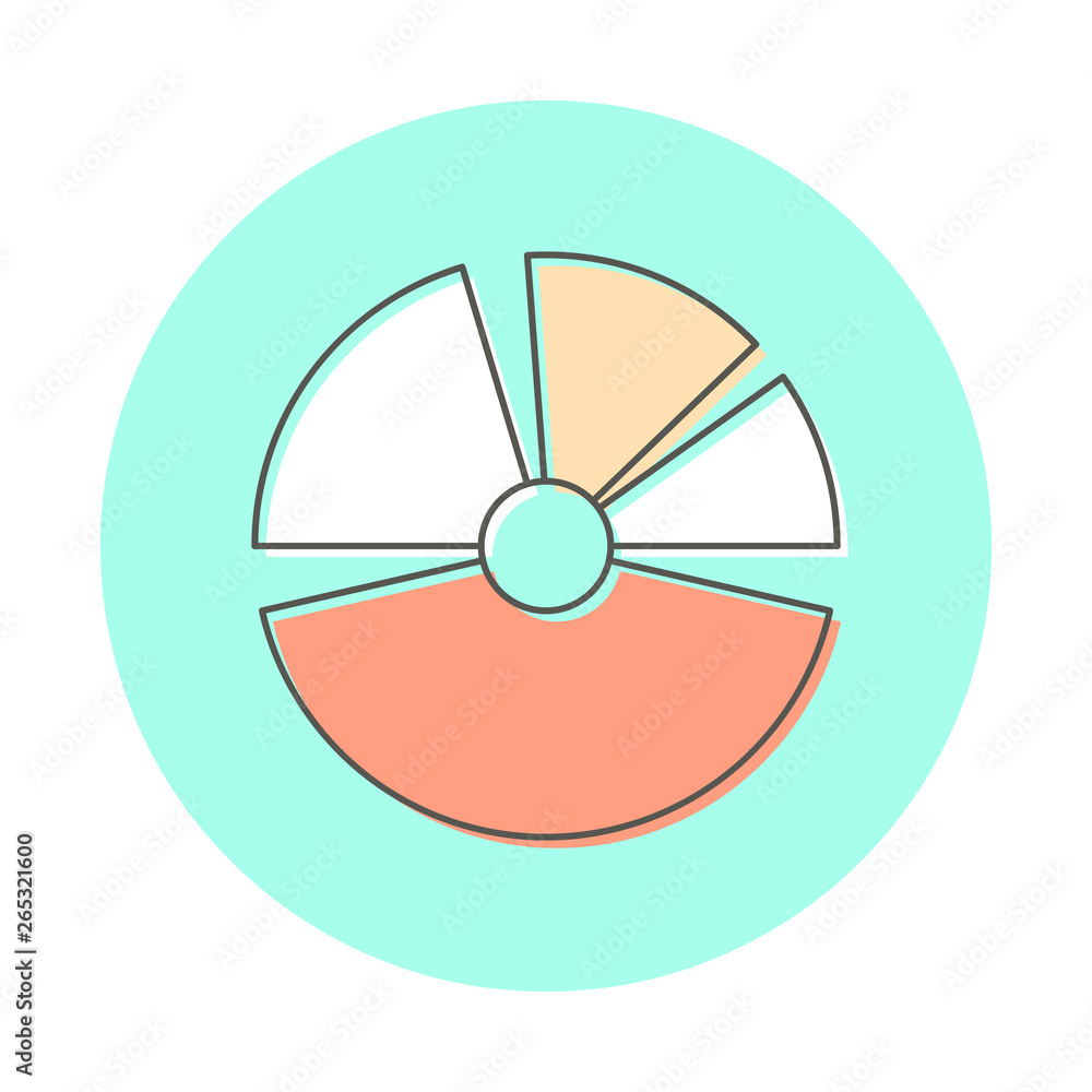 Icon chart. Line logo style, website design element Icon chart. Line logo style, website design element