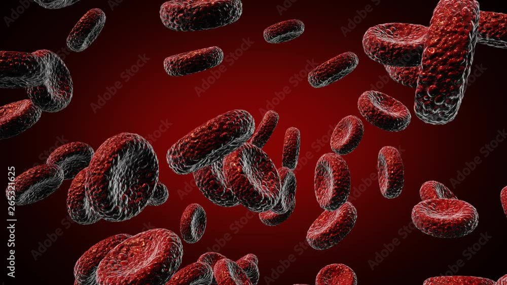 Red blood cells Use as a medical illustration is a 3d image and the ...