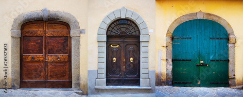 ancient doors; Historical Old Gates set