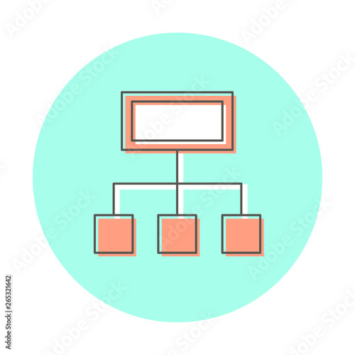 Icon computer internet network. Line logo style, website design element