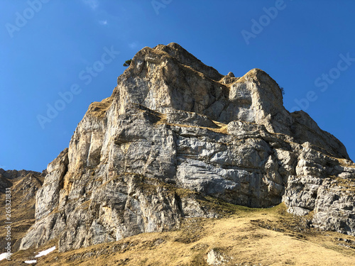 Alpine peak Schäfler (Schafler od Schaefler) in mountain range Alpstein and in the Appenzellerland region - Canton of Appenzell Innerrhoden (AI), Switzerland photo