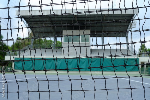 Close up Tennis Net in Court.