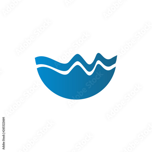 Wave icon logo design vector template