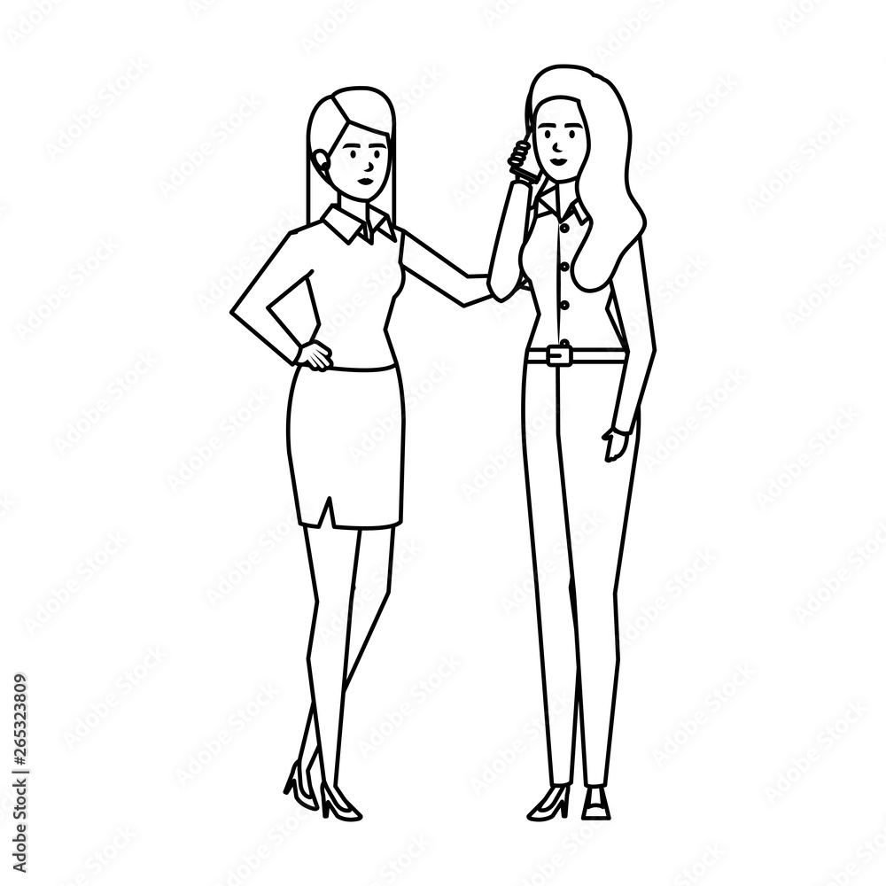 elegant businesswomen avatars characters elegant businesswomen avatars characters