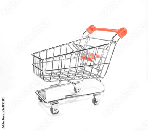 shopping cart isolated on white