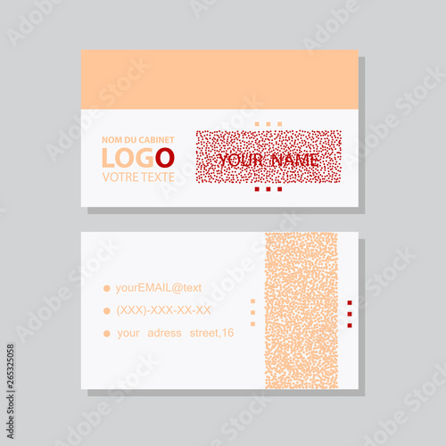 Creative and Clean Double-sided Business Card Template. Flat Design Vector Illustration. Stationery Design