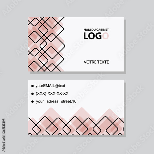 Creative and Clean Double-sided Business Card Template. Flat Design Vector Illustration. Stationery Design