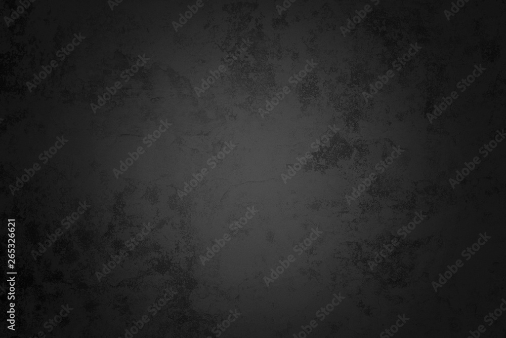 Old Grunge Black Texture Concrete Wall Background.