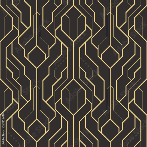 Abstract art deco seamless modern tiles pattern