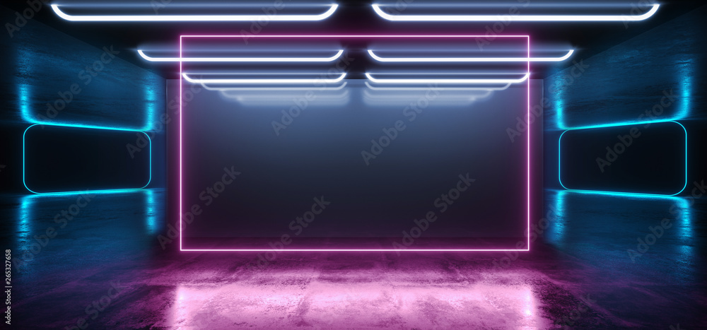 Rectangle Gate Laser Background Neon Retro Futuristic Sci Fi Modern Spaceship Glossy Spectrum Purple Blue Vibrant Pink Rainbow Grunge Concrete Reflective Empty Dark Room 3D Rendering Rectangle Gate Laser Background Neon Retro Futuristic Sci Fi Modern Spaceship Glossy Spectrum Purple Blue Vibrant Pink Rainbow Grunge Concrete Reflective Empty Dark Room 3D Rendering