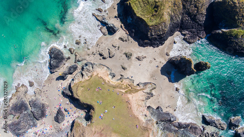 Aerial image of Kynance Cove Cornwall