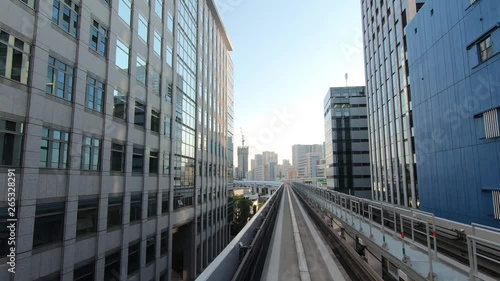 City traffic, driving video. Speed up