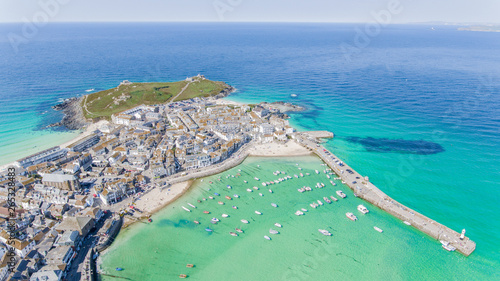 Aerial Image of St Ives Cornwall photo