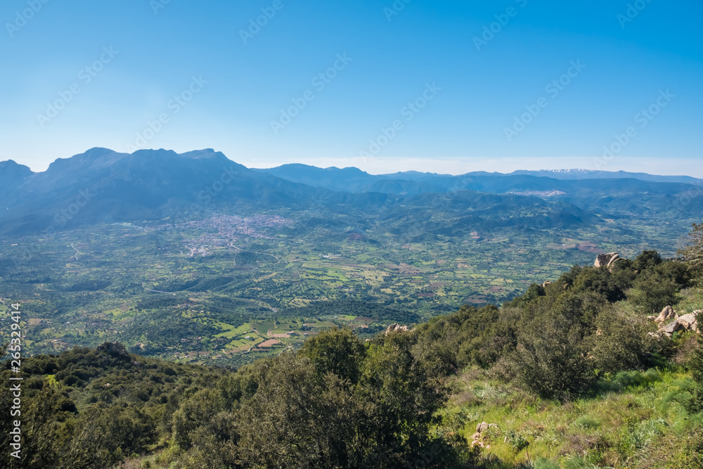 Gorgeous views from Mount Ortobene (Monte Ortobene) in the province of Nuoro, in central Sardinia, Italy, close to the town of Nuoro.