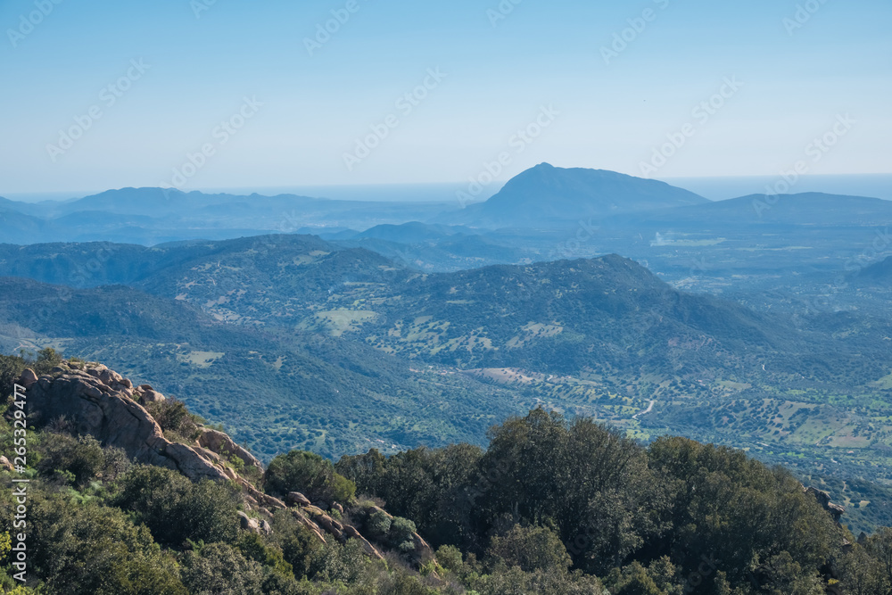 Gorgeous views from Mount Ortobene (Monte Ortobene) in the province of Nuoro, in central Sardinia, Italy, close to the town of Nuoro.