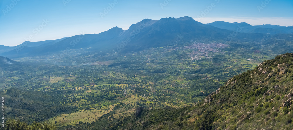 Gorgeous views from Mount Ortobene (Monte Ortobene) in the province of Nuoro, in central Sardinia, Italy, close to the town of Nuoro.