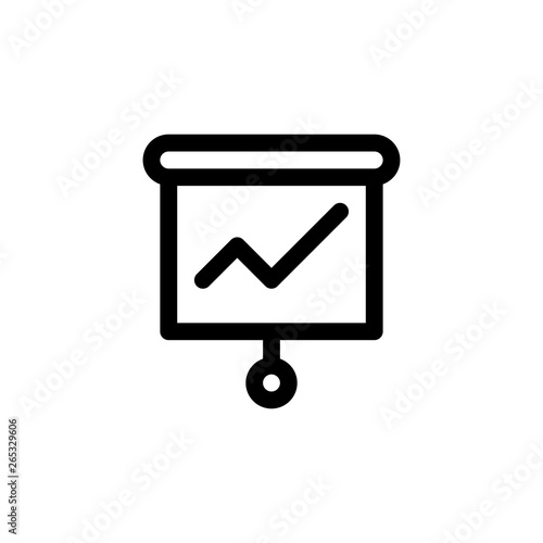 Presentation vector icon concept stroke symbol design