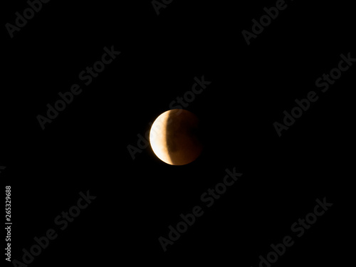 Red moon during lunar eclipse