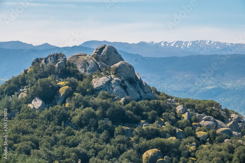 Gorgeous views from Mount Ortobene (Monte Ortobene) in the province of Nuoro, in central Sardinia, Italy, close to the town of Nuoro. photo