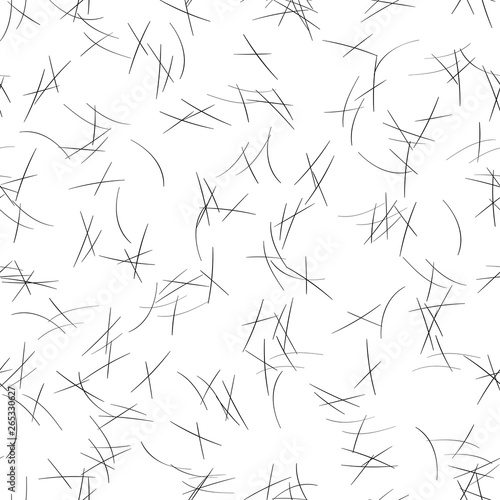 Vector seamless pattern in doodle style. Retro memphis geometric line shapes. Retro fashion style 80s. Black and white abstract jumble texture.