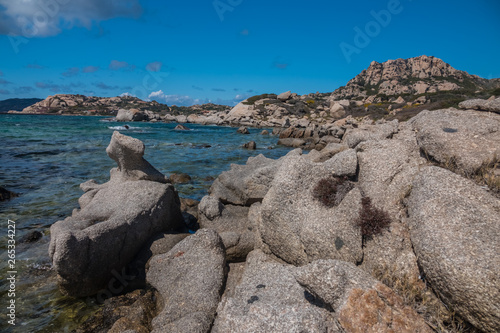 La Maddalena Archipelago National Park, on the coast of Sardinia province of Sassari, northern Sardinia, Italy.