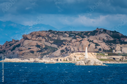 Sailing to the Maddalena Archipelago National Park  on the coast of Sardinia province of Sassari   northern Sardinia  Italy.