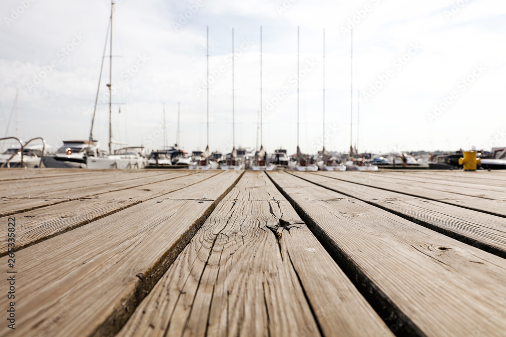 Fototapeta premium Summer background of pier 