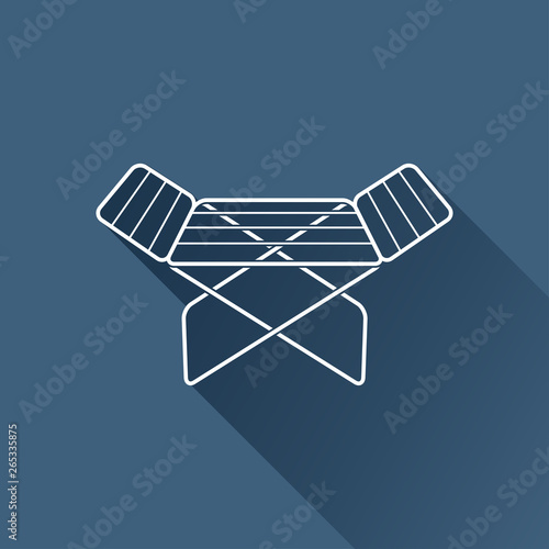 Folding clothes dryer illustration. Household flat vector icon