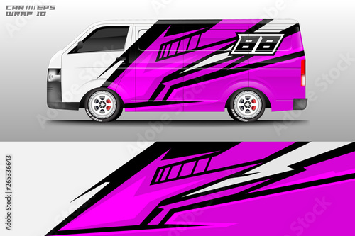 Van wrap design. Wrap  sticker and decal design for company. Vector format 