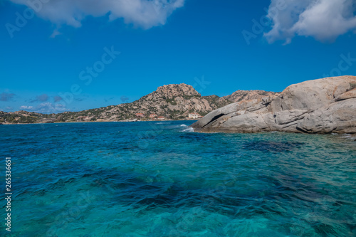 La Maddalena Archipelago National Park, on the coast of Sardinia province of Sassari, northern Sardinia, Italy.