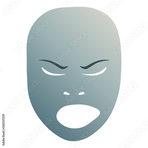 Angry theatrical mask