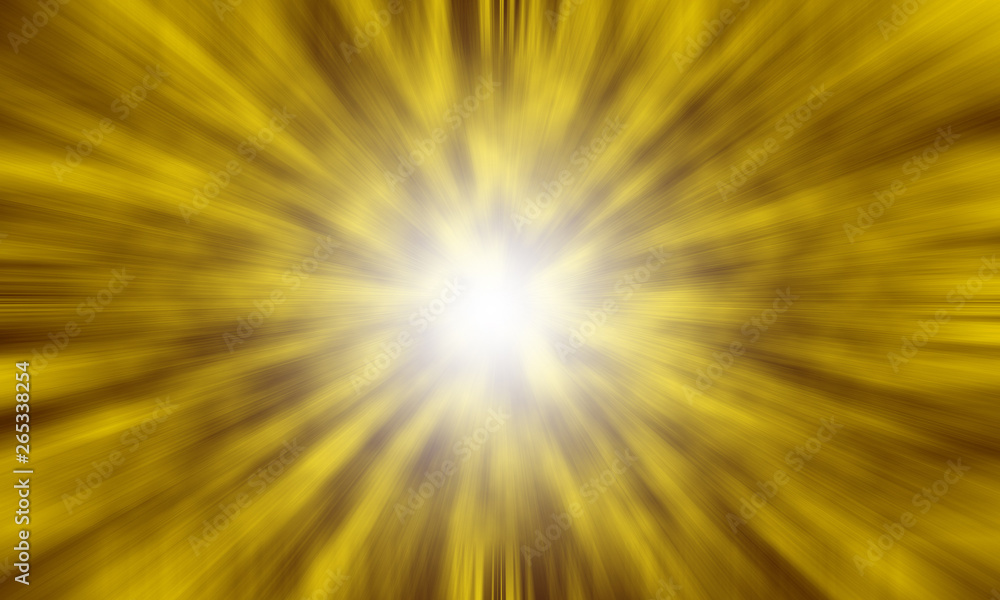 Fototapeta premium Abstract yellow color fast zoom speed motion background