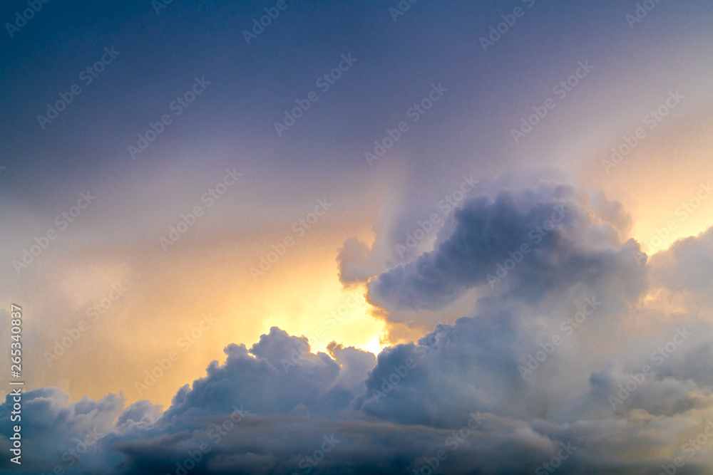 View of the beautiful clouds at sunset