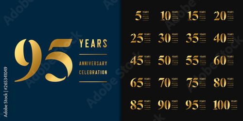 Fotografia Set of anniversary logotype